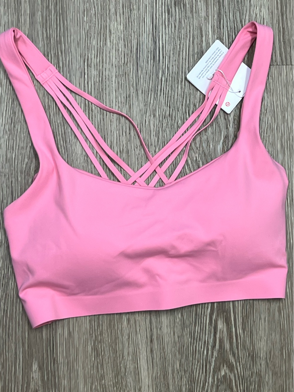 Lululemon FlexyFlex Strappy Yoga Bra Candy Cloud Size L/XL NWT